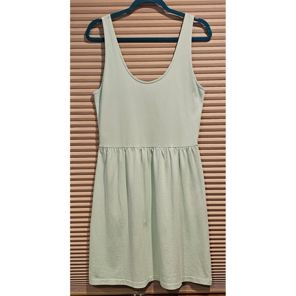 J.Crew Mint Greenβ Sleeveless Knit Button Front Dress Womens M Cotton Viscose